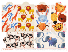 Watercolor Animal Gift Tags