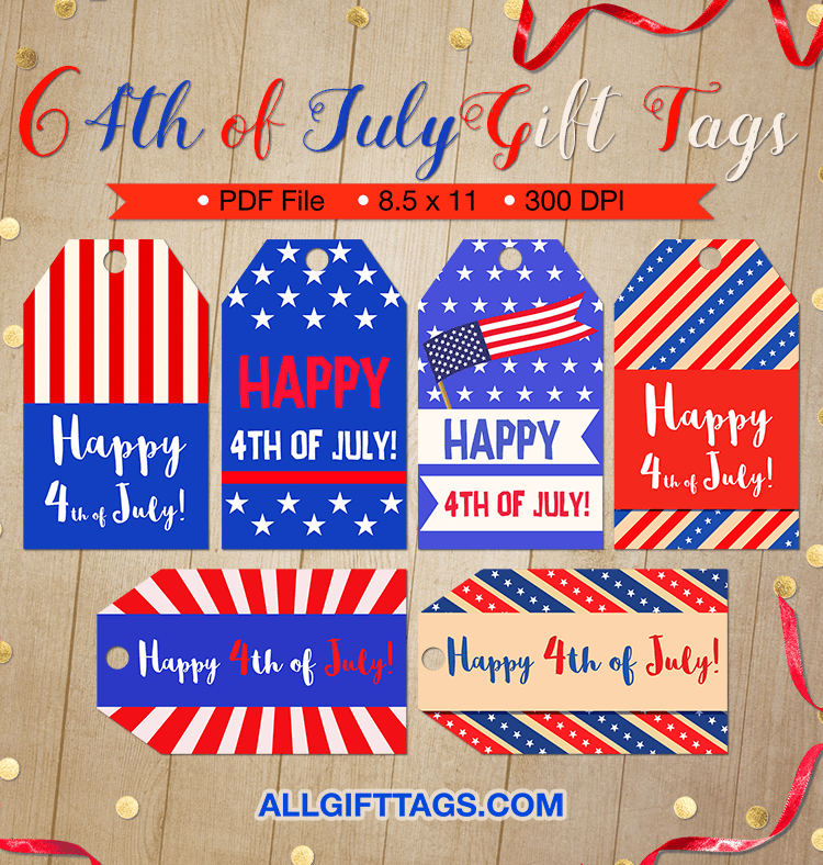 4th of July Gift Tags