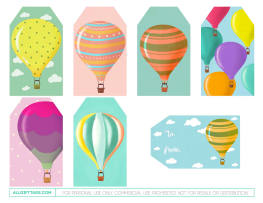 Hot Air Balloon Gift Tags