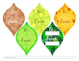 Leaf Shaped Gift Tags