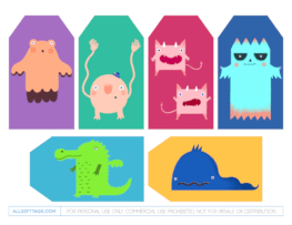 Monster Gift Tags