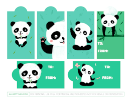 Panda Gift Tags
