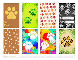 Paw Print Gift Tags