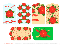 Poinsettia Gift Tags