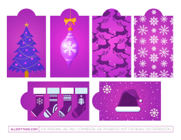 Purple Christmas Gift Tags