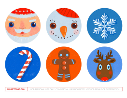 Round Christmas Gift Tags