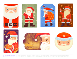 Santa Claus Gift Tags
