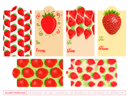 Strawberry Gift Tags