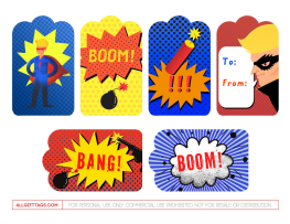 Superhero Gift Tags
