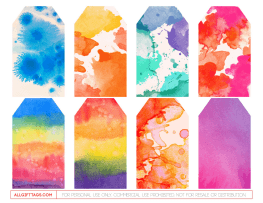 Watercolor Gift Tags