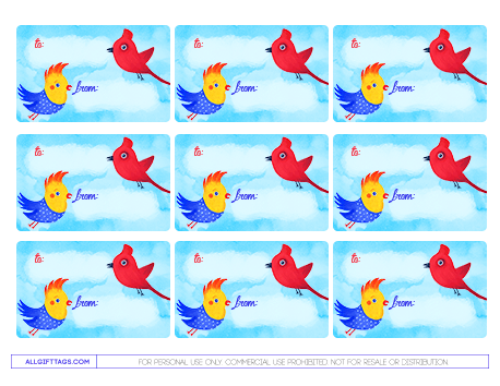 Bird Gift Tags