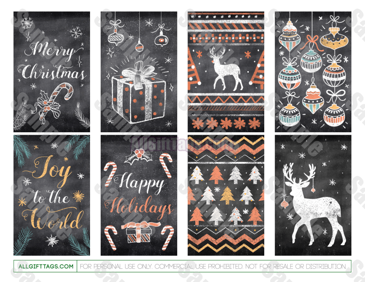 Christmas Chalkboard Gift Tags