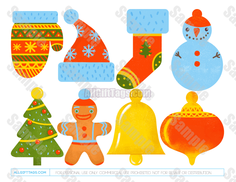 Christmas Shapes Gift Tags