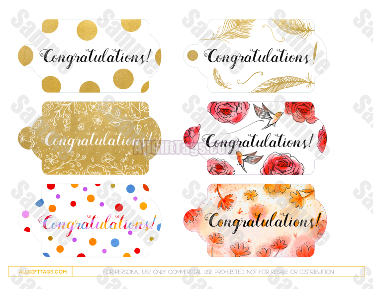 Free Printable Congratulations Gift Tags