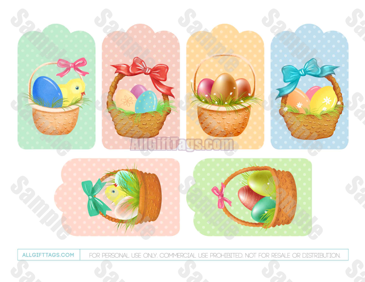 Easter Basket Gift Tags