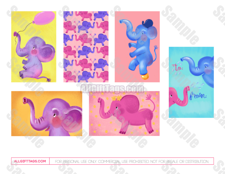 Elephant Gift Tags