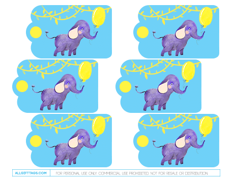 Elephant Gift Tags