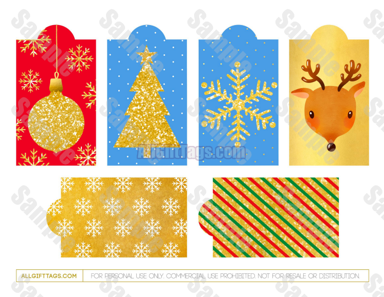Gold Christmas Gift Tags