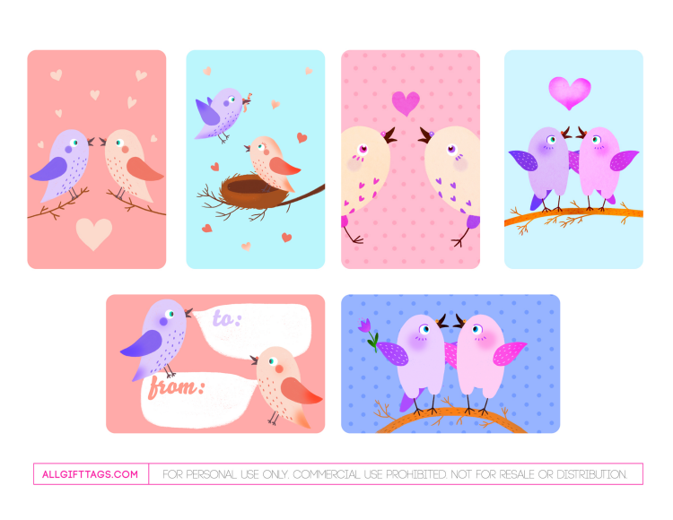 Love Bird Gift Tags
