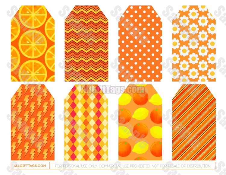 Orange Gift Tags