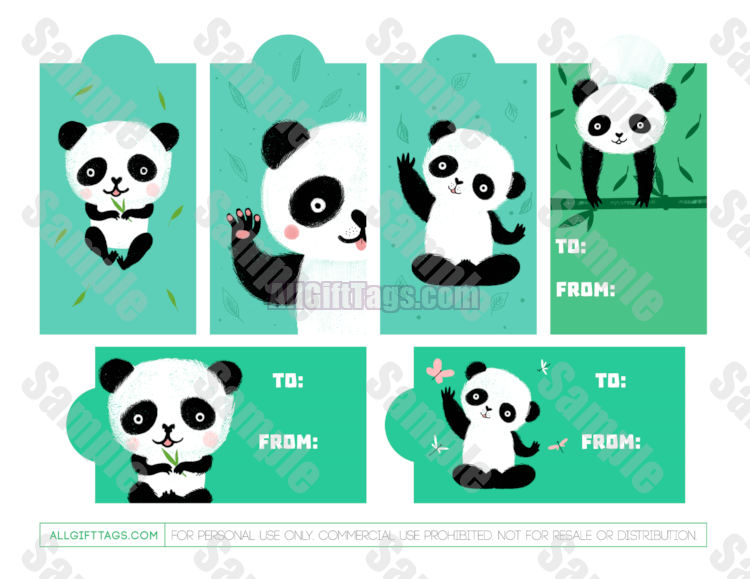 Panda Gift Tags