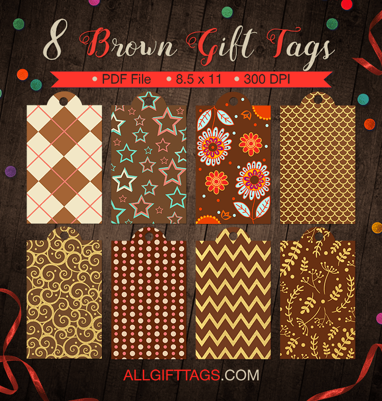 Brown Gift Tags