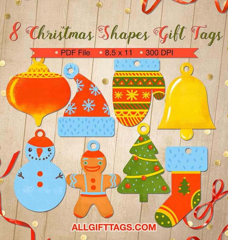 Christmas Shapes Gift Tags