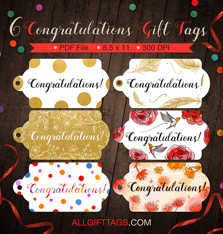 Congratulations Gift Tags