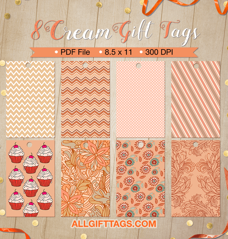 Cream Gift Tags
