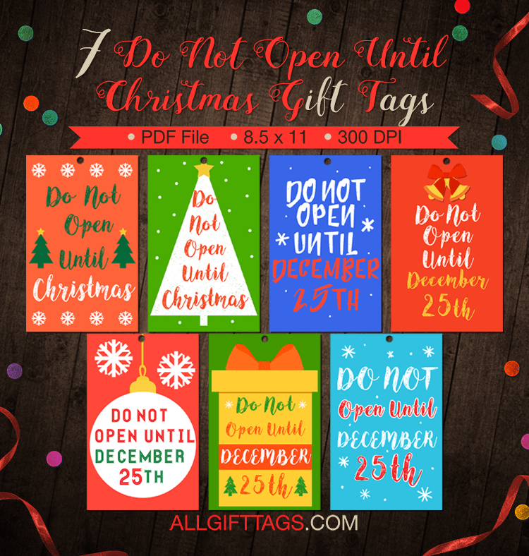 Free Printable Do Not Open Until Christmas Tags Printable Templates