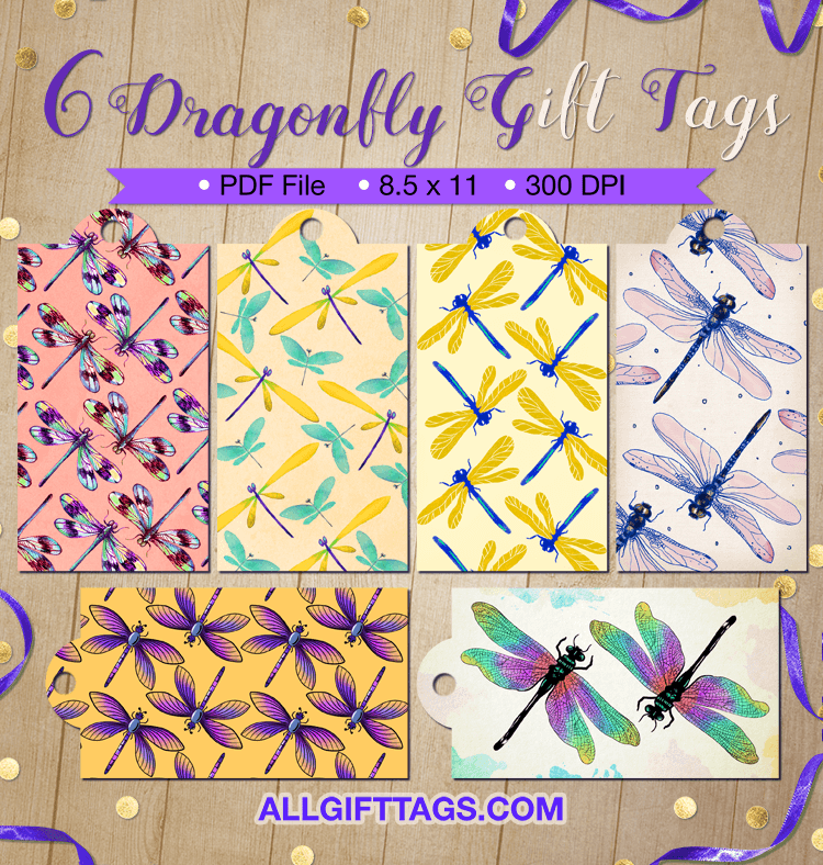 Dragonfly Gift Tags