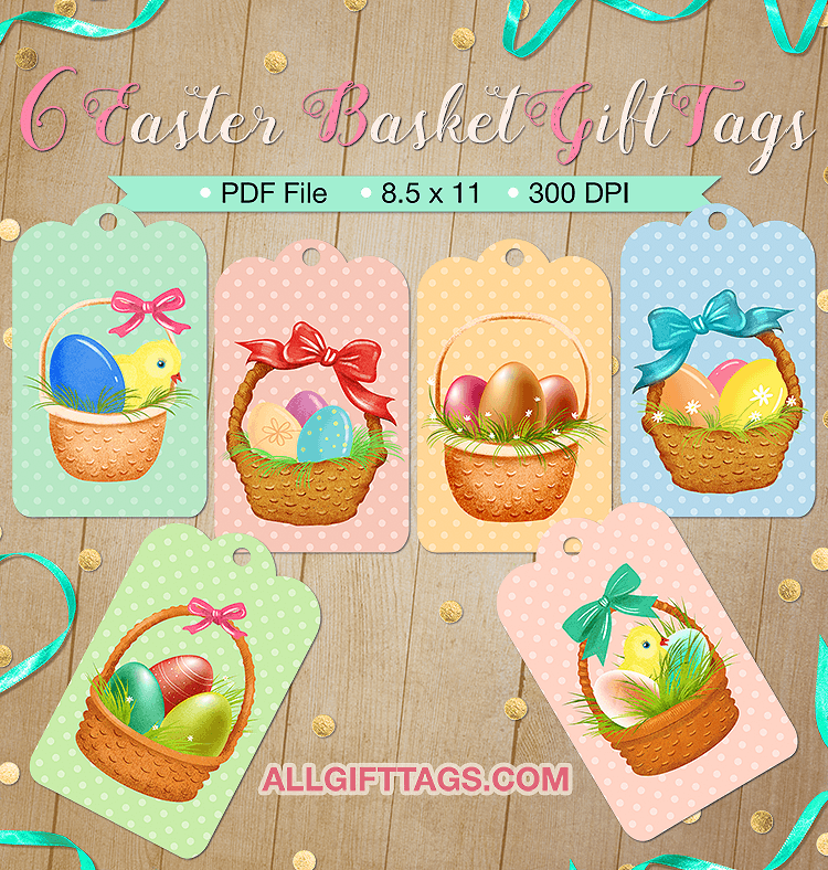 Easter Basket Gift Tags