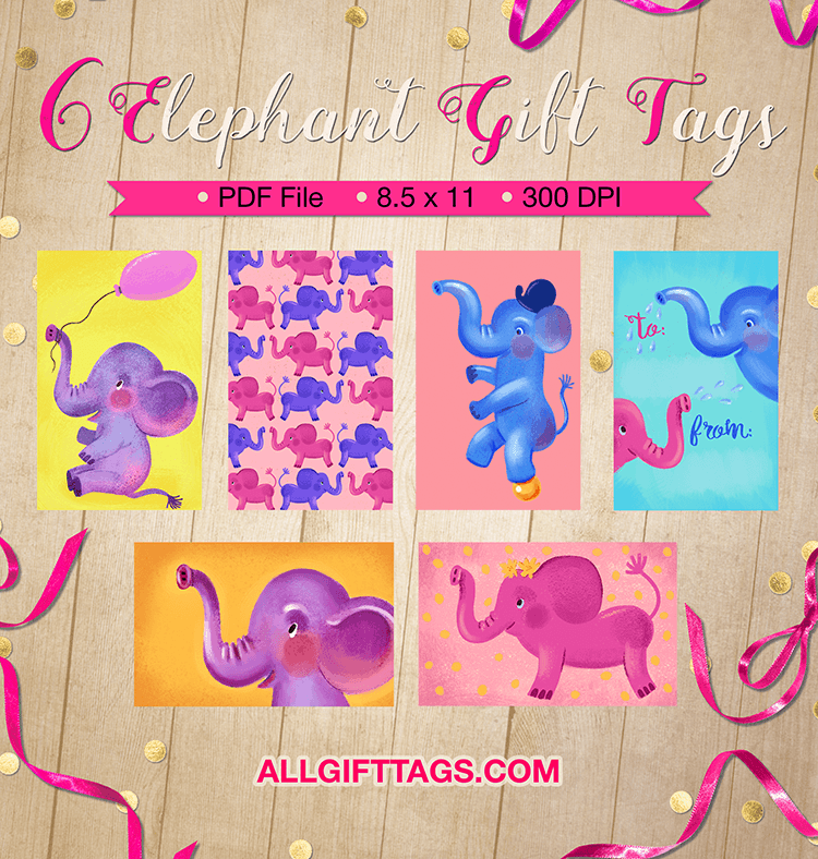 Elephant Gift Tags