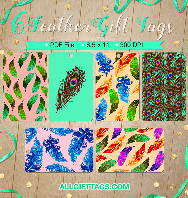 Feather Gift Tags