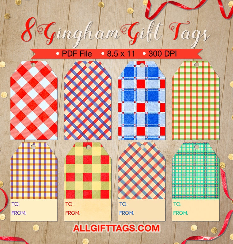 Gingham Gift Tags
