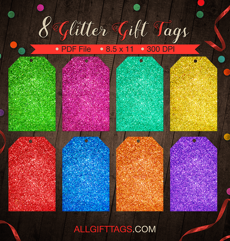 Glitter Gift Tags