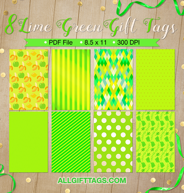 Lime Green Gift Tags