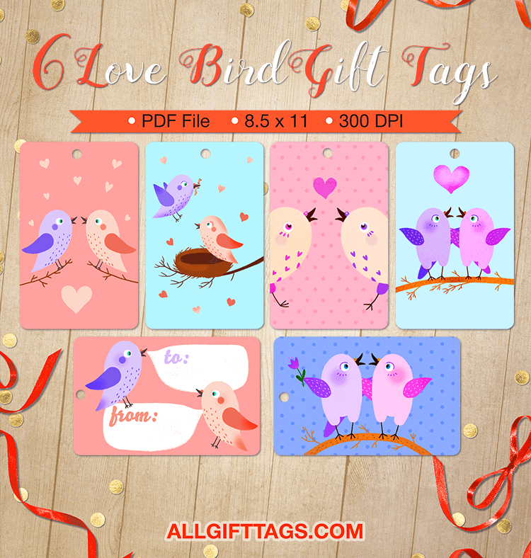 Love Bird Gift Tags