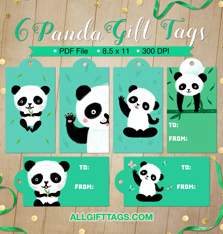 Panda Gift Tags